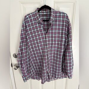 Peter Millar Plaid Button Down Shirt Size XL